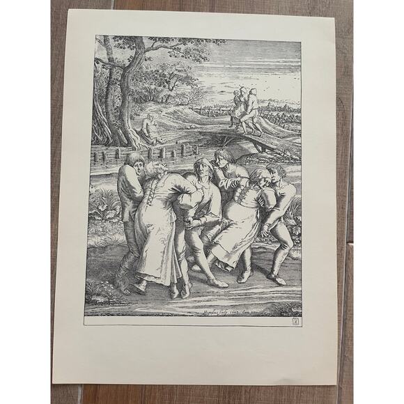 Bruegel, Epileptics Walking to the Left, Print, Bookplate, Art, ~ 241229-WH 70 - Picture 2 of 2
